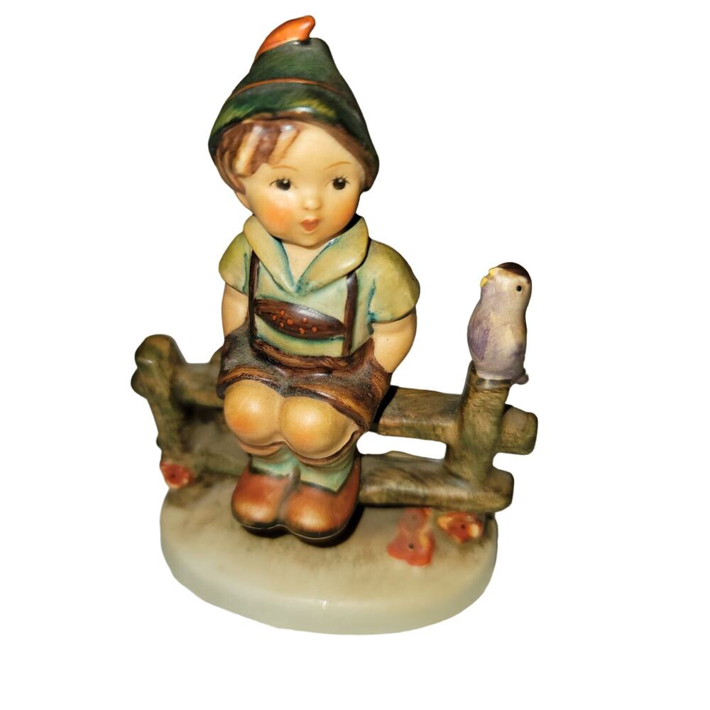 Goebel Hummel Wayside Harmony Boy on Fence Figurine West Germany